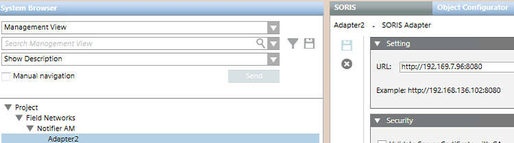 CS1115 SORIS Adapter Configuration