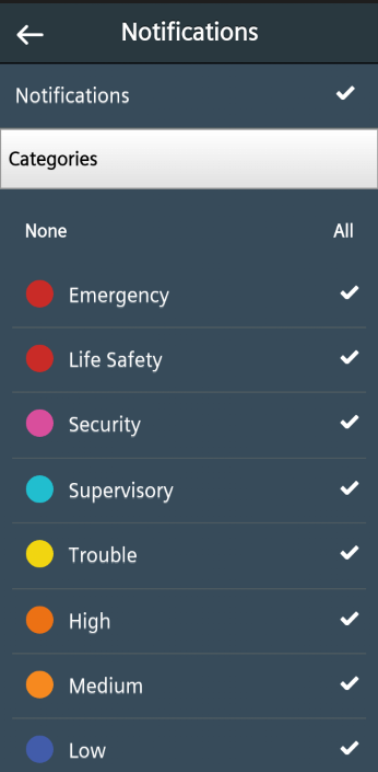 Category Filters for Mobile App Notifications