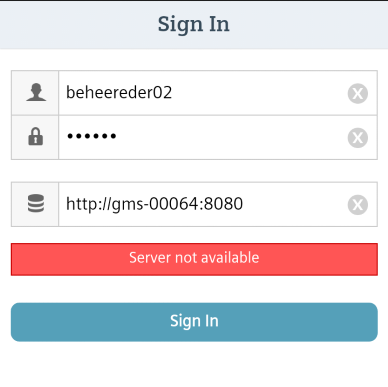 Server Not Available on Sign-In
