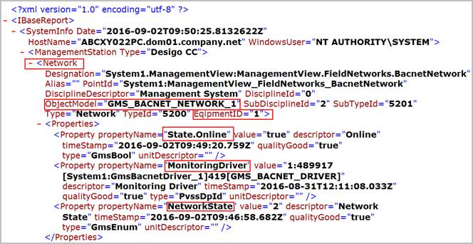 IBase Report Network Section For 3rd Party BACnet EM